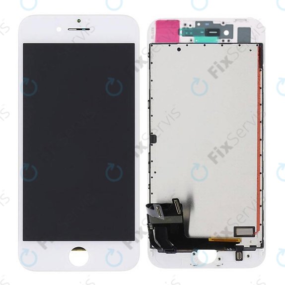 Displej pre iPhone 8, SE (2020), SE (2022), White, Dotykové sklo s rámom, Refurbished