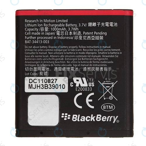 Blackberry Curve 9360, 9350, 9370 - Batéria EM1 1000mAh