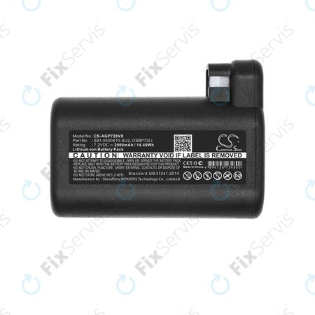 AEG RX-series, Electrolux E, P-series - Batéria S91-0400410-SU2, OSBP72LI, OSBP72LI25 Li-Ion 7.2V 2000mAh HQ