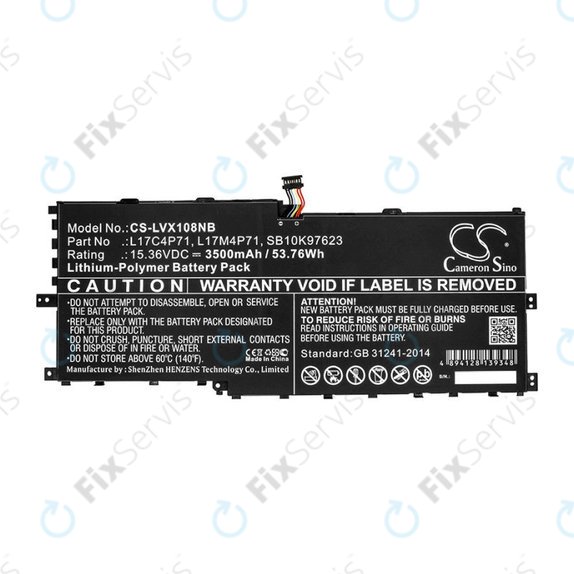 Batéria pre Lenovo ThinkPad X1 Yoga 2018, 3500mAh, Li-Pol, 15.36V, L17C4P71, HQ