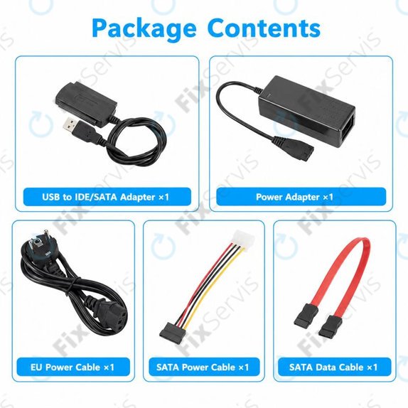 USB 2.0 na IDE / SATA adaptér pre 2,5" a 3,5" HDD/SSD, s EU napájaním