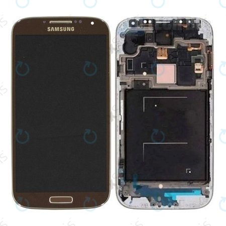 Samsung Galaxy S4 i9506 LTE - LCD Displej + Dotykové Sklo + Rám (Brown) - GH97-15202E Genuine Service Pack