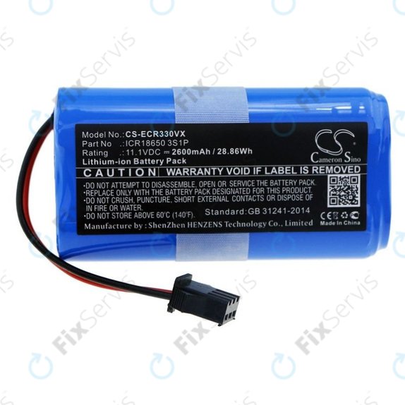Ecovacs CEN330, CR-series - Batéria ICR18650 3S1P Li-Ion 11.1V 2600mAh HQ