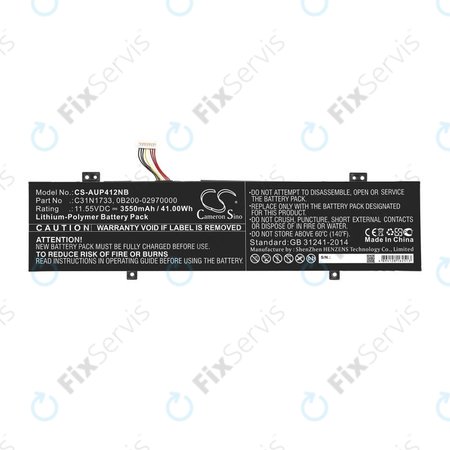 Batéria pre Asus VivoBook Flip 14 Tp412fa/ua, 3550mAh, Li-Pol, 11.55V, C31N1733, HQ