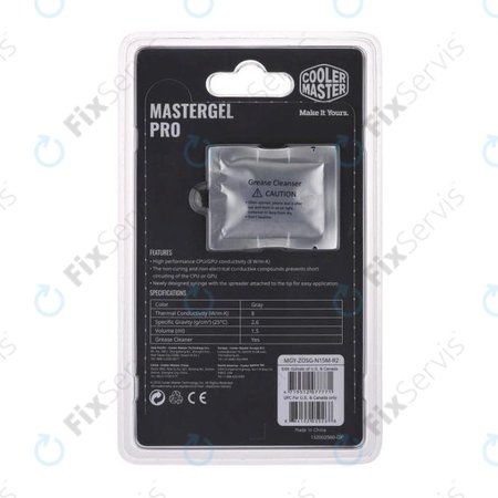 Tepelná pasta MasterGel Pro V2 pre CPU, 4g, sivá