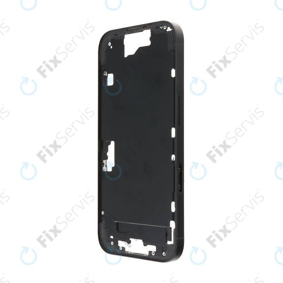 Apple iPhone 16 - Stredný Rám + Tlačidlá Zapínania + Hlasitosti (Black)