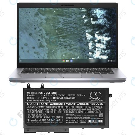 Batéria pre Dell Latitude 5400, Inspiron 7591 2-in-1, 3500mAh, Li-Ion, 11.4V, XV8CJ, HQ