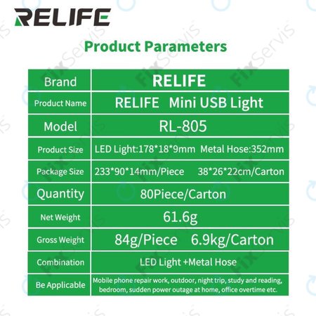 Relife RL-805 - USB Mini LED Svietidlo