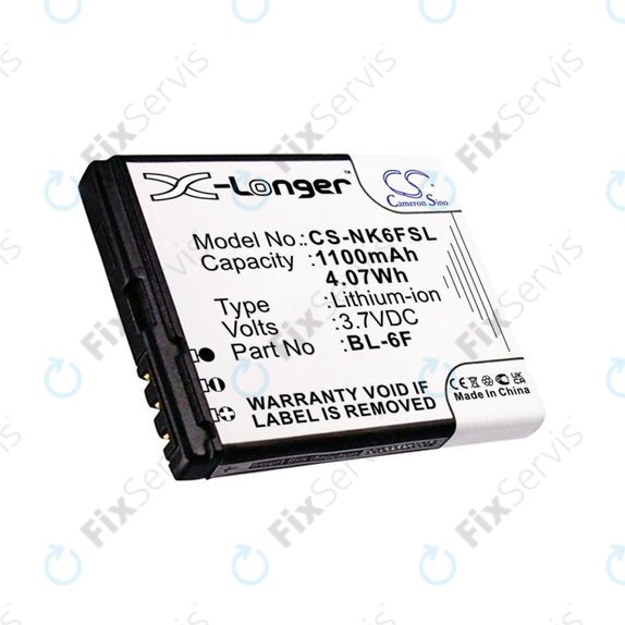 Batéria pre Nokia N78, N79, N95 8GB, 1100mAh, Li-Ion, 3.7V, BL-6F, HQ