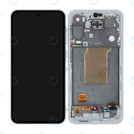 Samsung Galaxy A55 A556B - LCD Displej + Dotykové Sklo + Rám (Awesome Iceblue) - GH82-34305B Genuine Service Pack