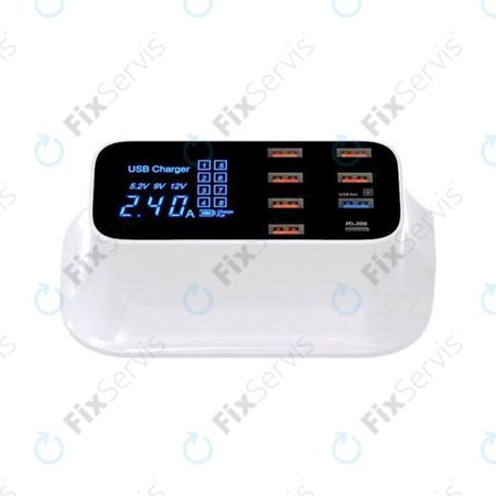 Asometech Model E - USB Servisná Nabíjacia Stanica s USB 3.0 a USB-C