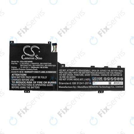 Batéria pre Lenovo Yoga S740 14, IdeaPad S740-14IIL, 3950mAh, Li-Pol, 15.36V, L19L4PD2, HQ