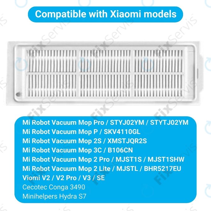 Xiaomi Mi Robot Vacuum Mop Pro (P), 2 Lite, 2 Pro, 2S, 3C, Viomi V2 Pro, V3, SE - HEPA Filter (2ks)