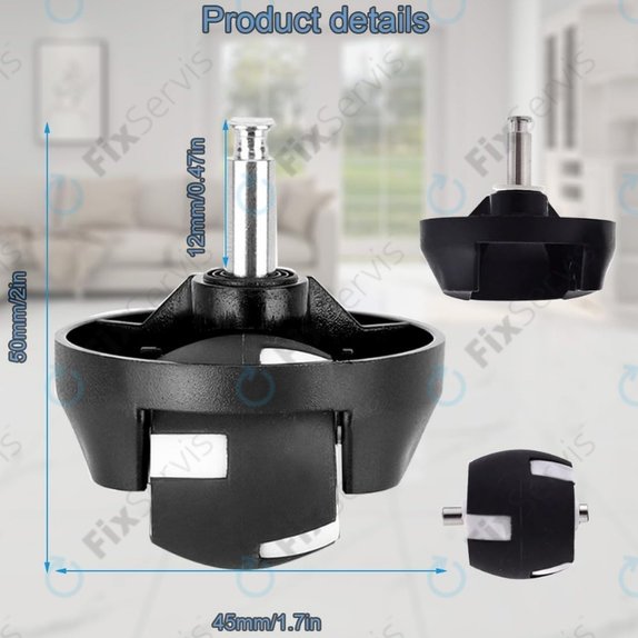 Eufy Robovac-series - Predné Koliesko (Čierne)
