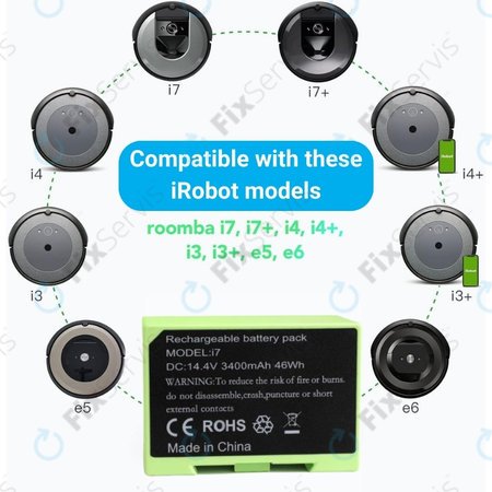 iRobot Roomba e-series, i-series - Batéria ABL-D1, 4624864, ABL-D2 Li-Ion 14.4V 3400mAh