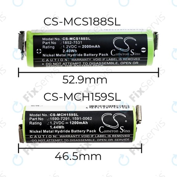 Batéria pre Moser Easy Style 1881, 2000mAh, Ni-MH, 1.2V, 1852-7531, HQ