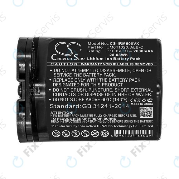 iRobot Braava jet m6 - Batéria ALB-C, M611020 Li-Ion 10.8V 2600mAh HQ