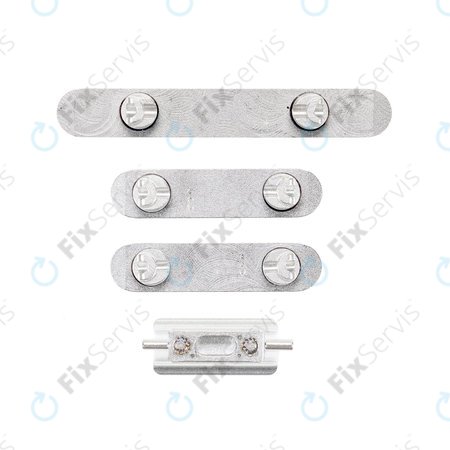 Apple iPhone XS Max - Set Tlačidiel Hlasitosti + Zapínania + Tichého Režimu (Silver)