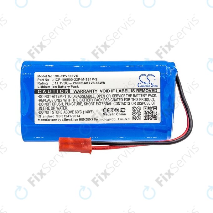 Batéria pre Electropan ilife V5, V5s, 2600mAh, Li-Ion, 11.1V, ICP 186500-22F-M-3S1P-S, HQ