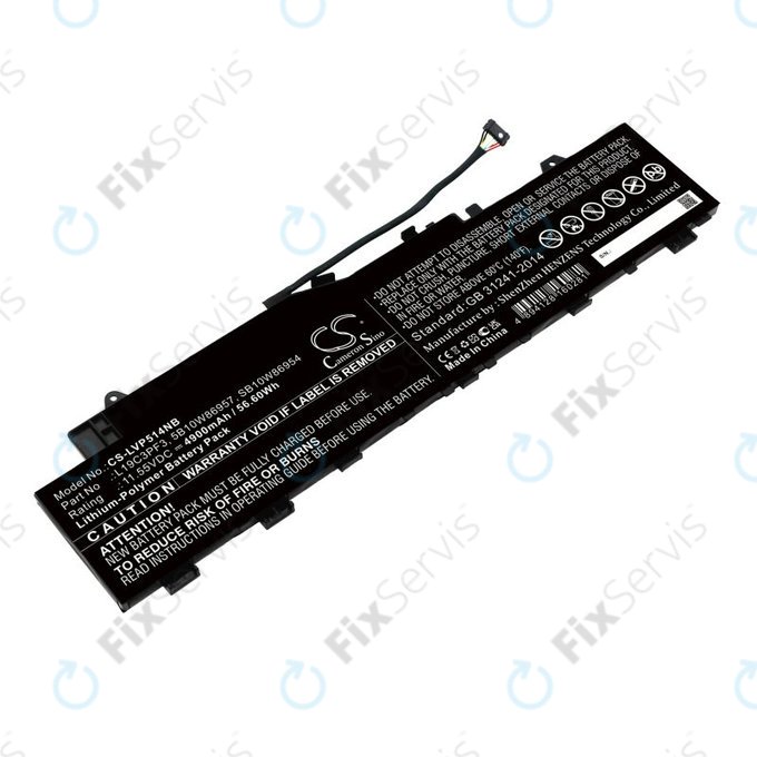 Batéria pre Lenovo Ideapad 5 14, Xiaoxin Air 14 2020, 4900mAh, Li-Pol, 11.55V, 5B10W86957, HQ