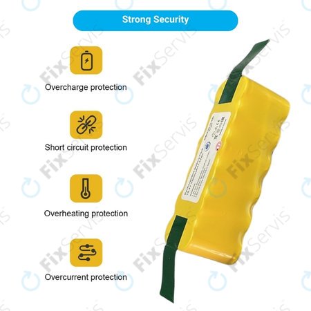 iRobot Roomba 500, 600, 700, 800, 900-series, R3, Scooba 450, Vileda 137173 - Batéria 11702, GD-Roomba-500, VAC-500NMH-33 Ni-MH 14.4V 3300mAh