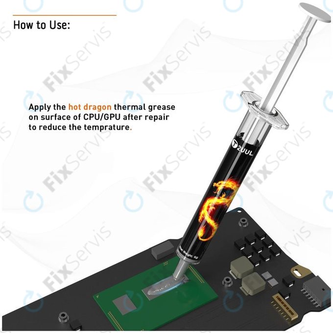 2UUL Hot Dragon - Chladiaca Pasta na Opravy Čipov (2ks)