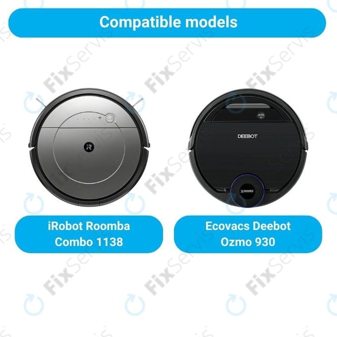 Sada náhradných dielov pre iRobot Roomba Combo 1138, Ecovacs Deebot Ozmo 930 (2x Hlavné kefy, 4x Filtre, 4 páry Bočných kief)