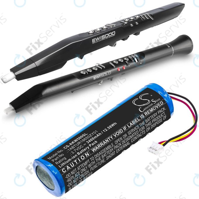 Batéria pre Akai 5000 Solo, Ewi 5000, 3400mAh, Li-Ion, 3.7V, 1ABTUR18650ZY01, HQ