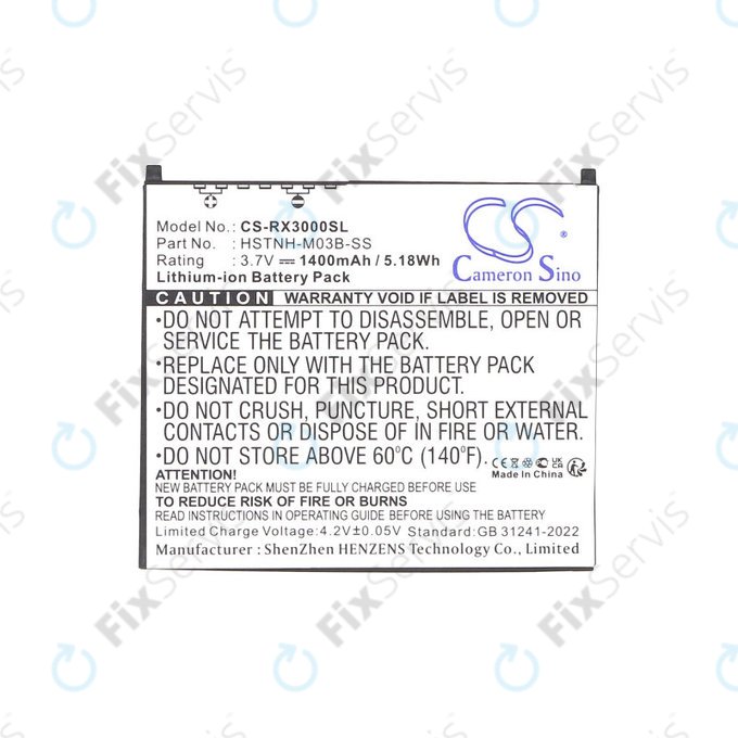 Batéria pre HP Compaq iPAQ rx3000, rx3115, rx3700, hx2110, hx2790, 1400mAh, Li-Ion, 3.7V, HSTNH-M03B-SS, HQ