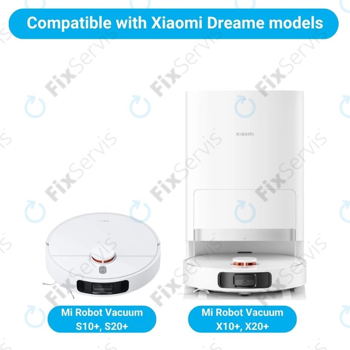 Sada náhradných dielov pre Xiaomi Mi Robot Vacuum S20+, S10+, X20+, X10+ (2x Hlavná kefa, 4x Filter, 4x Bočná kefa - Biela)