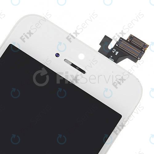 Displej pre iPhone 5, White, Dotykové sklo s rámom
