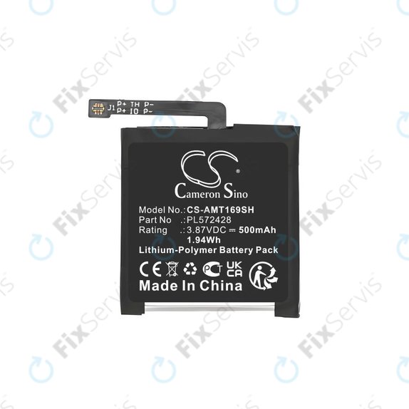 Batéria pre Amazfit T-Rex 2, A2169, A2170, 500mAh, Li-Pol, 3.87V, PL572428, HQ