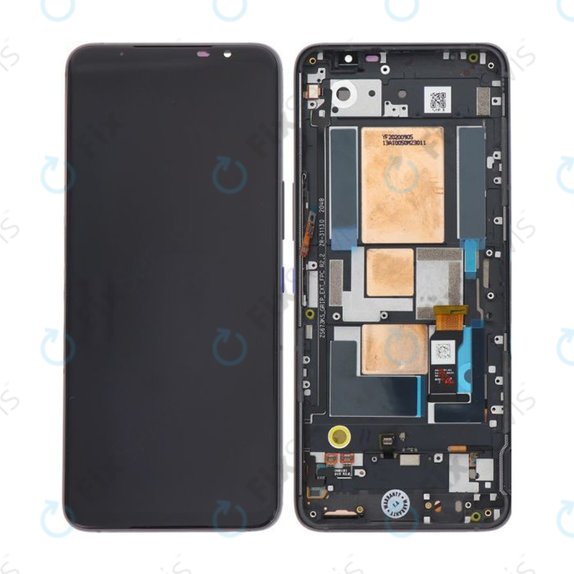 Asus ROG Phone 5, 5 Pro, 5 Ultimate ZS673KS - LCD Displej + Dotykové Sklo + Rám (Storm White) - 90AI0052-R20021 Genuine Service Pack
