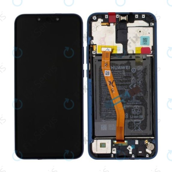 Huawei Mate 20 Lite - LCD Displej + Dotykové Sklo + Rám + Batéria (Sapphire Blue) - 02352DKM, 02352GTT Genuine Service Pack