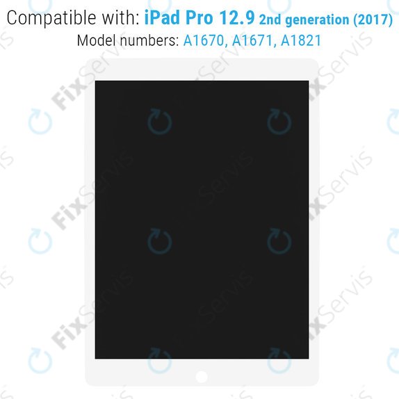 Apple iPad Pro 12.9 (2nd Gen 2017) - LCD Displej + Dotykové Sklo + IC Modul (White) Refurbished