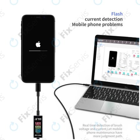 AV-Line - Smart Detekčný Nabíjací Kábel (Lightning - USB-C)