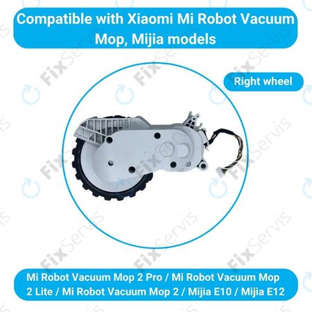 Xiaomi Mijia E10, E12, Mi Robot Vacuum Mop 2 Lite, 2 Pro - Koleso s Motorom (Pravé) (Biele)