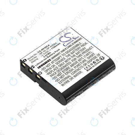 Batéria pre Casio Exilim Ex-FC100, 1100mAh, Li-Ion, 3.7V, NP-40, HQ