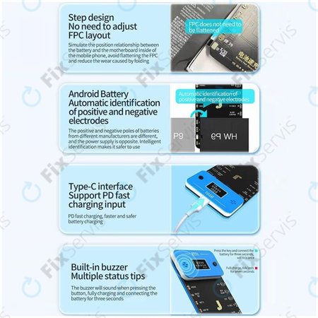 JC BT01 - Charging Board pre Batérie (iPhone 6 - 13 Pro Max)