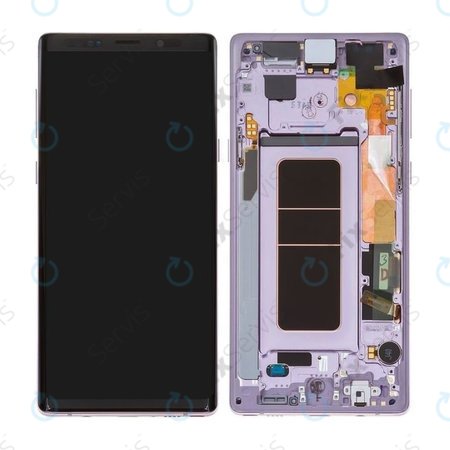 Samsung Galaxy Note 9 N960U - LCD Displej + Dotykové Sklo + Rám (Lavender Purple) - GH97-22269E, GH97-23737E, GH97-22270E Genuine Service Pack