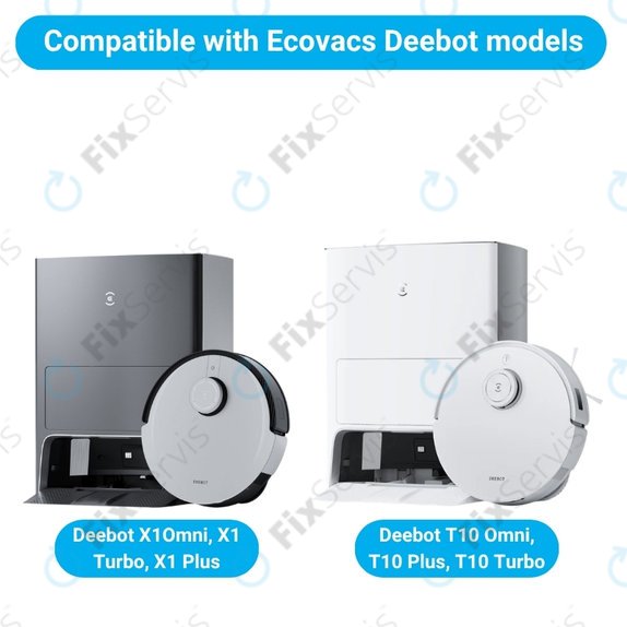 Sada náhradných dielov pre Ecovacs X1 Omni, T10 (2x Hlavná kefa, 4x Filter, 4x Bočná kefa, 8x Mopovacia utierka, 4x Prachové vrecko)