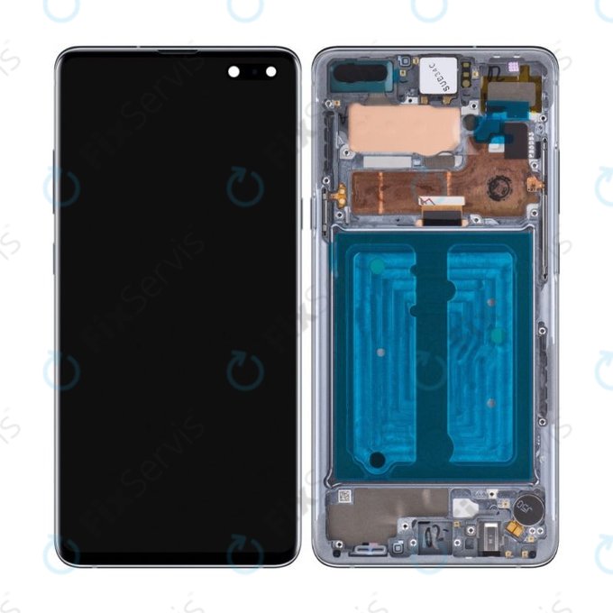 Samsung Galaxy S10 5G G977B - LCD Displej + Dotykové Sklo + Rám (Black) OLED