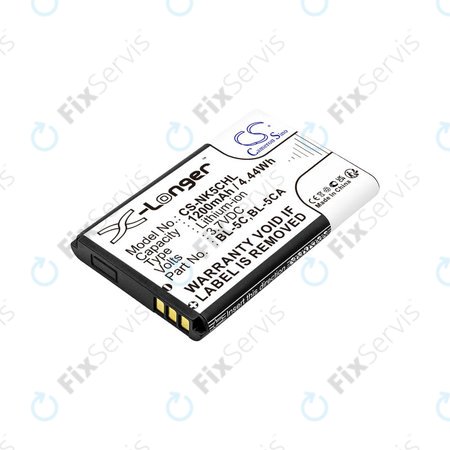 Batéria pre Nokia 1208, 1110, 2310, 1200mAh, Li-Ion, 3.7V, BL-5C, HQ