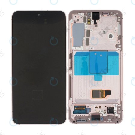 Samsung Galaxy S22 S901B - LCD Displej + Dotykové Sklo + Rám (Pink Gold) - GH82-27520D, GH82-27521D Genuine Service Pack