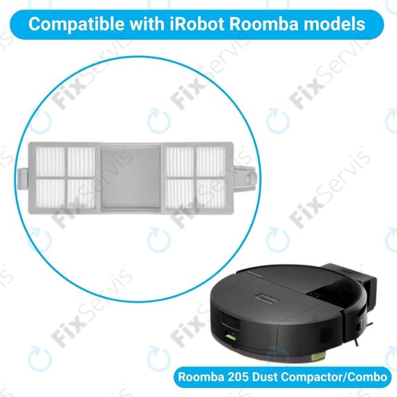 Prachový filter, 2 ks pre iRobot Roomba 205 Dust Compactor, Dust Compactor Combo