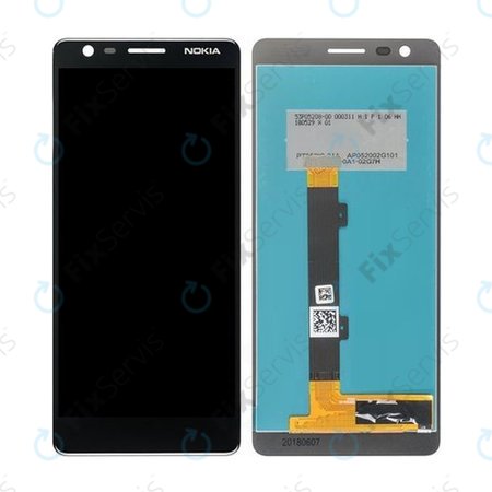 Nokia 3.1 - LCD Displej + Dotykové Sklo (Black) TFT