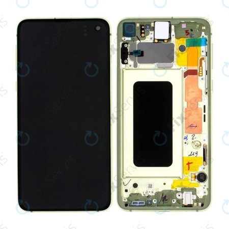 Samsung Galaxy S10e G970F - LCD Displej + Dotykové Sklo + Rám (Canary Yellow) - GH82-18852G, GH82-18836G Genuine Service Pack