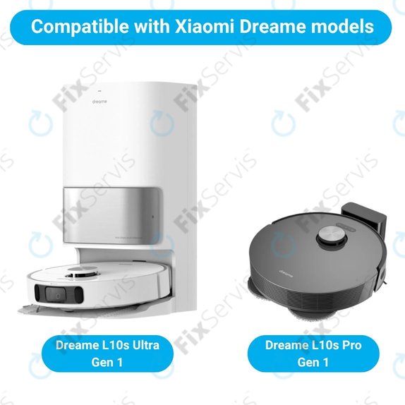 Sada náhradných dielov pre Xiaomi Dreame L10s Ultra, Xiaomi Dreame L10s Pro (1x Hlavná kefa, 2x Filter, 2x Bočná kefa, 4x Mopovacia utierka, 2x Prachové vrecko)