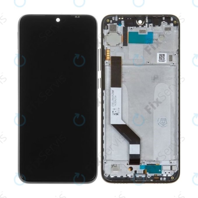 Xiaomi Redmi Note 7 - LCD Displej + Dotykové Sklo + Rám (Space Black) - 5606100920C7, 560610100033, 560610125033 Genuine Service Pack