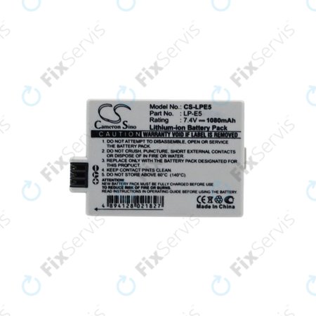 Canon EOS 450D, 500D, 1000D, Kiss F, Kiss X2, Kiss X3, Rebel T1i, XS, XSi - Batéria LP-E5 Li-Ion 1080mAh HQ